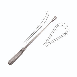 Cuchara de Aspiración para Aborto Wallich Ovum Curette, 19 mm, Acero Inoxidable, Alta Calidad, Instrumento Quirúrgico de Obstetricia y Ginecología, 42 cm - 16 1/2 pulgadas, CE - Product Image 3