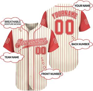 ออกแบบโลโก้ตามสั่ง เสื้อเบสบอลพิมพ์ลายแฟชั่น เสื้อซอฟต์บอล ชุดกีฬา ชุดออกกำลังกาย ชุดแอคทีฟแวร์สำหรับผู้ชาย - Product Image 2