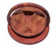 Panier pliable en bois pour fruits secs, forme ronde, idéal pour servir des collations et des fruits secs - Product Image 6