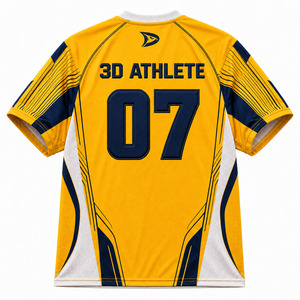 Maillot de frisbee Premium Ultimate personnalisé avec logo et numéro 3D en relief, en maille polyester légère - Product Image 3