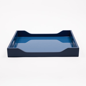 High Quality Set Of 3 Rectangle Black Lacquer MDF Handwoven Food <b>Container</b> Serving Tray OEM Multi-Purpose Vietnam Factory - Product Image 5