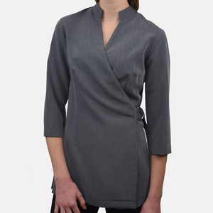 Tunique de style enveloppant pour femmes, chemise de salon de beauté, tunique élégante pour coiffeuses, uniforme d'infirmière, tunique de beauté - Product Image 1