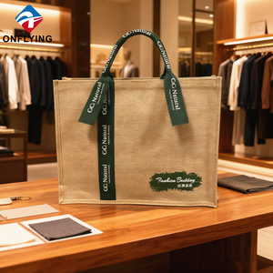 Bolsas de Compras Ecológicas de Yute Personalizables con Tela y Costuras Resistentes - Product Image 5