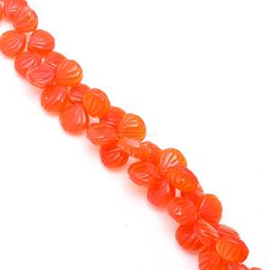 Perles de cornaline naturelle sculptées à la main, perles de pierres précieuses sculptées à la main, perles de cornaline percées sur le côté pour la fabrication de bijoux DIY, 9-10MM, en vrac - Product Image 6