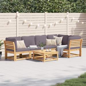 Set Lounge da Giardino Grigio Scuro - Collezione Elegante di Divani da Giardino - Product Image 1