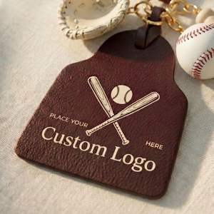 Llavero de Béisbol Personalizado con Logotipo, de Cuero PU, para Bolsos, Regalo Promocional al por Mayor, Marca JR - Product Image 3