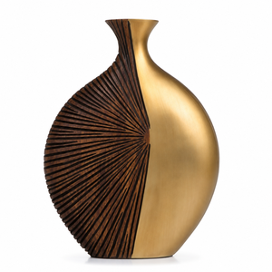 Luxury Organic Cut Out Metal Decorative Vase Modern Tabletop Flower Vase Home Office Centerpiece Accent Decor Display - Product Image 5
