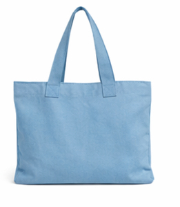 Custom New Fashion Logo Color Cotton Shopping Bag Large Size Shoulder Handle Solid Color <b>Tote</b> Bag for Groceries - Product Image 3