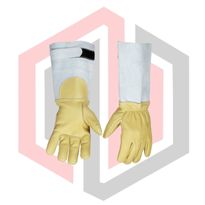 Gants de sécurité en cuir pour pompiers, anti-chaleur, durables, respirants, sans silicone, sans poudre, résistants à la chaleur, anti-impact, gants TIG - Product Image 5