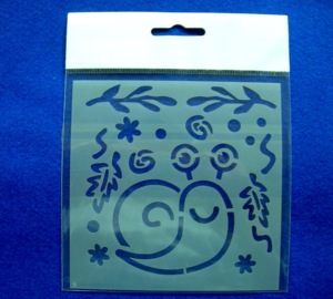 Pochoirs artistiques HC0122 |   Pochoir en plastique bleu en forme de poisson avec motif marin pour les arts et l'artisanat - Product Image 4
