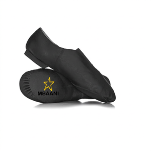 Zapatos de Ballet Suaves para Mujer MBAANI, Zapatos Planos de Baile de Jazz con Suela Dividida de Cuero Color Bronceado, Zapatos de Práctica - Product Image 3