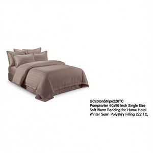 Edredón GCottonStripe220TC de 60x90 Pulgadas, Tamaño Individual, Suave y Cálido, para Hogar y Hotel, Temporada de Invierno, Relleno de Poliéster, 220 TC - Product Image 2