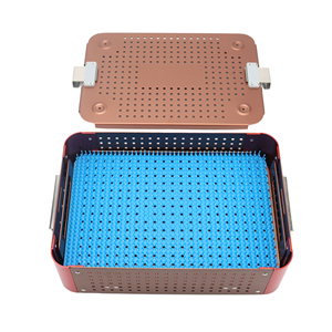Boîte de stérilisation d'instruments en aluminium personnalisée Azicon avec tapis, plateaux d'autoclave médical, conteneur pour équipement chirurgical - Product Image 1