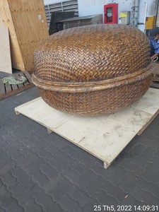 แพไม้ไผ่สำหรับส่งออกจำนวนมาก พร้อมม้านั่งและไม้พาย แพไม้ไผ่เวียดนาม สำหรับตกแต่งสวน - Product Image 4