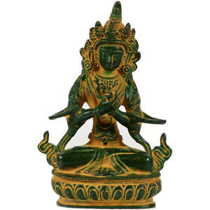 Hecho a mano 5 pulgadas latón Primordial Buda Vajradhara escultura deidad budista para regalar hecho en La India - Product Image 1