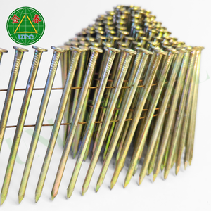 Clous en acier industriel de qualité supérieure, 2,75 pouces, résistants à la rouille, tête à motif, finition chromate jaune - Product Image 2