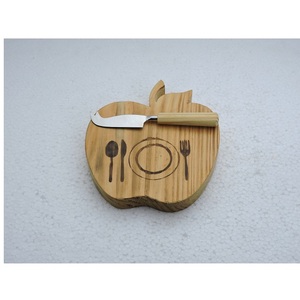 Planche à découper en bois de qualité supérieure personnalisable pour légumes, ustensile de cuisine, hôtel, compatible lave-vaisselle, avec couteau inclus - Product Image 1