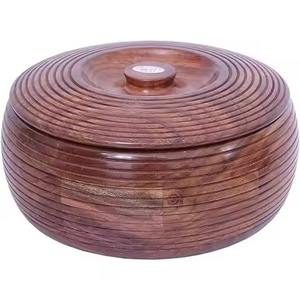 Caja de Madera de Diseño Clásico para Chapati, Contenedor de Almacenamiento para Pan Roti con Tapa para la Cocina o Mesa de Comedor - Product Image 1