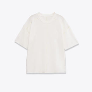 Camiseta Clásica Oversize Esencial para Hombre y Mujer 2026, Color Beige Suave, Corte Holgado, Algodón Liso, Estilo Urbano, Verano, Top Básico HD - Product Image 1