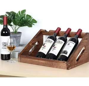 Porte-vin en métal moderne, support à vin pour comptoir, présentoir pour une seule bouteille, élégant organisateur de rangement pour vin sur table - Product Image 4
