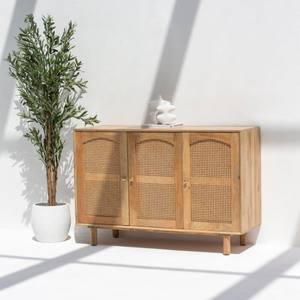 Aparador de Ratán de 3 Puertas Vandana Pebble Solace para Interiores y Exteriores Modernos y Elegantes - Product Image 5