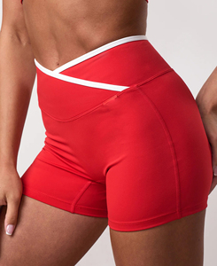 New Streetwear Vintage Style <b>Women's</b> Customized Color Mid Waist Sporty <b>Bermuda</b> <b>Shorts</b> Skinny Fit Breathable Knitted Low MOQ - Product Image 1