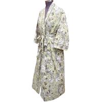 Vente flash - Robes kimono en coton unisexes personnalisées à la mode avec motif floral, col en V, manches longues, lavables en machine, pour femmes, usage hôtelier