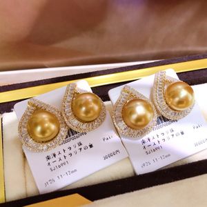 Classic Bucket Style 12-13mm Tahitian Black <b>Pearl</b> <b>Earrings</b> Luxury Almost Flawless Pure Silver Jewelry - Product Image 2