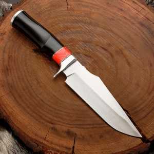Couteaux de chasse faits à la main en gros, très demandés, en acier au carbone, lame fixe, manche en bois, pour survie en extérieur et camping, avec étui - Product Image 4