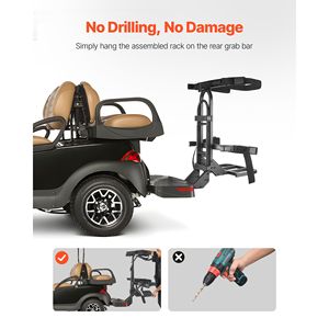 Portaoggetti per Sedile Posteriore di Golf Cart, 27.8 X 16.1 X 30.9 Pollici, Compatibile con la Maggior Parte dei Carrelli, Salvaspazio, per Barra di Supporto Posteriore - Product Image 3