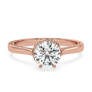 Anillo de diamante natural de claridad VS1 de color G de 0,88 quilates hecho a mano con un impresionante Diamante tachonado - Product Image 2