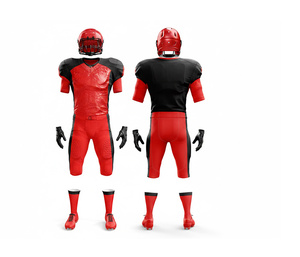 Maillots de football américain personnalisés, tissu respirant, ensemble uniforme d'équipe |   Tenue de football d'équipe |   Vêtements de sport en polyester respirant - Product Image 1