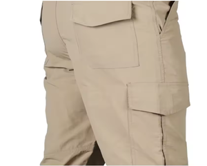 Pantalones Cargo Tácticos para Hombre, Multibolsillos, de Secado Rápido, Estilo Workwear, Verde Oliva, Corte Recto, Cierre de Cremallera, Cintura Elástica, para Verano - Product Image 5