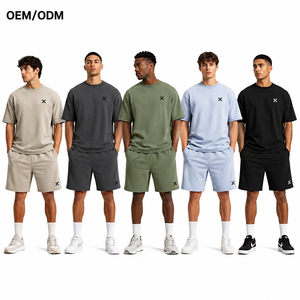 X Sports City Men Matching <b>T</b>-<b>Shirt</b> & Shorts Set Streetwear & Athleisure Sets Causal 100% Cotton OEM/ODM Multiple Color Options - Product Image 1
