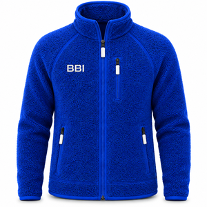 Chaqueta Calefactable Reversible de Forro Polar Marrón Chocolate Personalizada OEM al por Mayor, Cárdigan Sherpa Marrón Oscuro con Cremallera Completa y Cuello Alto, Polar Cálido - Product Image 2