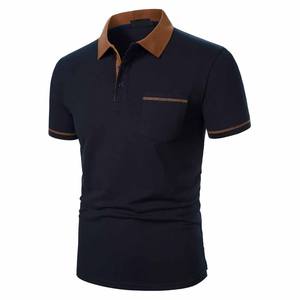 Polo pour homme avec poche poitrine, couleur et logo personnalisés, haute qualité, vêtements de golf d'été, manches courtes - Product Image 5