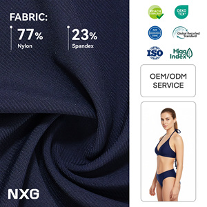 Tissu tricoté performant <span class=keywords><strong>77</strong></span> % nylon 23 % élasthanne pour hauts de bikini, toucher rafraîchissant, couleur OEM - Product Image 1