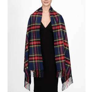 Manta Escocesa Tradicional de Tartán Rojo Marino Stewart para Traje de Kilt de las Tierras Altas OEM ODM - Product Image 5