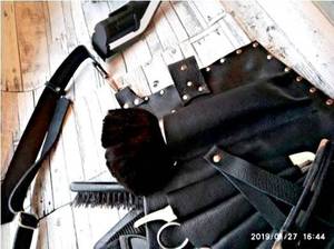 Étui professionnel en cuir pour barbier, ceinture de coiffeur, porte-ciseaux, pochette organisatrice pour outils de coiffure LBH-0003 - Product Image 5