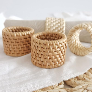 Handmade Napkin Ring Natural Weaving Rattan Napkin Holder for Restaurant Hotel Wedding <b>Party</b> <b>Table</b> Decoration - Product Image 5