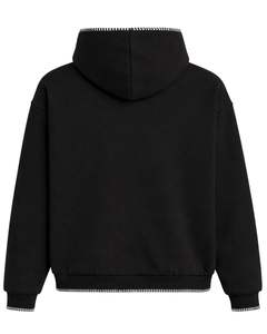 Sudadera con Capucha Negra Oversize para Hombre, con Bolsillo Canguro, Estilo Urbano, Gruesa, Informal, para Invierno, Fabricante OEM - Product Image 2