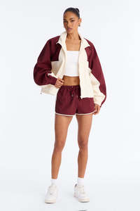 Women’s Colorblock Windbreaker Hoodie and <b>Shorts</b> Set Lightweight <b>Zip</b> Up Sportswear 2 Piece Tracksuit Casual Running Gym Fitness - Product Image 5