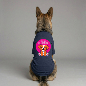 Camiseta Premium Personalizada para Perro con Cuello Redondo de Algodón en Color Azul Marino Oscuro, Tela Suave Premium, Cómoda y Transpirable - Product Image 1