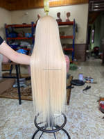 SHIN HAIRS Perruque complète en dentelle de cheveux humains en gros, 30 pouces, 100% cheveux vietnamiens bruts, couleur blonde, ultra-lisses, double épaisseur, longue longueur