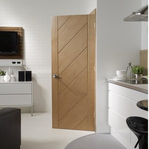 Puerta de PVC Estilo Push-Pull sin Pintura, Puerta de WPC con Aspecto de Madera para Cocina, Ecológica, Impermeable, Puerta Interior de Madera Compuesta - Product Image 1