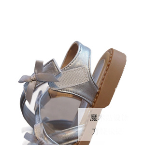 <b>Girls</b> Summer <b>Sandals</b> Princess Style Bow Soft Sole Non Slip Hook and Loop Baby Walker Shoes Cross Strap <b>Toddler</b> - Product Image 3