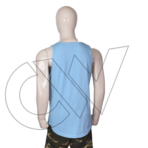 CarewearSports Men Casual <b>Singlet</b> 100% Cotton Breathable Quick Dry Knitted Embroidery <b>Running</b> Tank Top Eco-Friendly 220g - Product Image 3