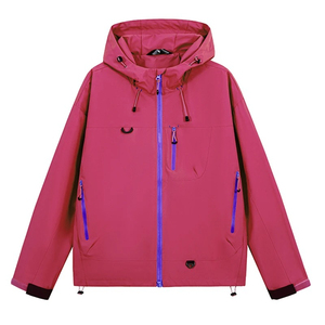 <b>Men's</b> <b>Black</b> Hooded Waterproof <b>Windbreaker</b> Jacket Zipper Closure Casual Outdoor Wear Autumn Season Polyester Material - Product Image 6