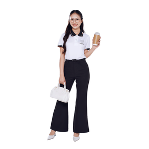 Uniforme de Trabajo de Alta Calidad para Personal, Conjunto de Camiseta Polo y Delantal, Poliéster Tejido, Personalizable, Ropa de Trabajo para Cafetería y Restaurante - Product Image 4