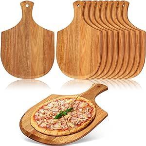 Grand présentoir à pizza en bois extra large pour servir et présenter les aliments, idéal pour les restaurants familiaux, les pizzerias, les hôtels, les événements et la restauration. - Product Image 2